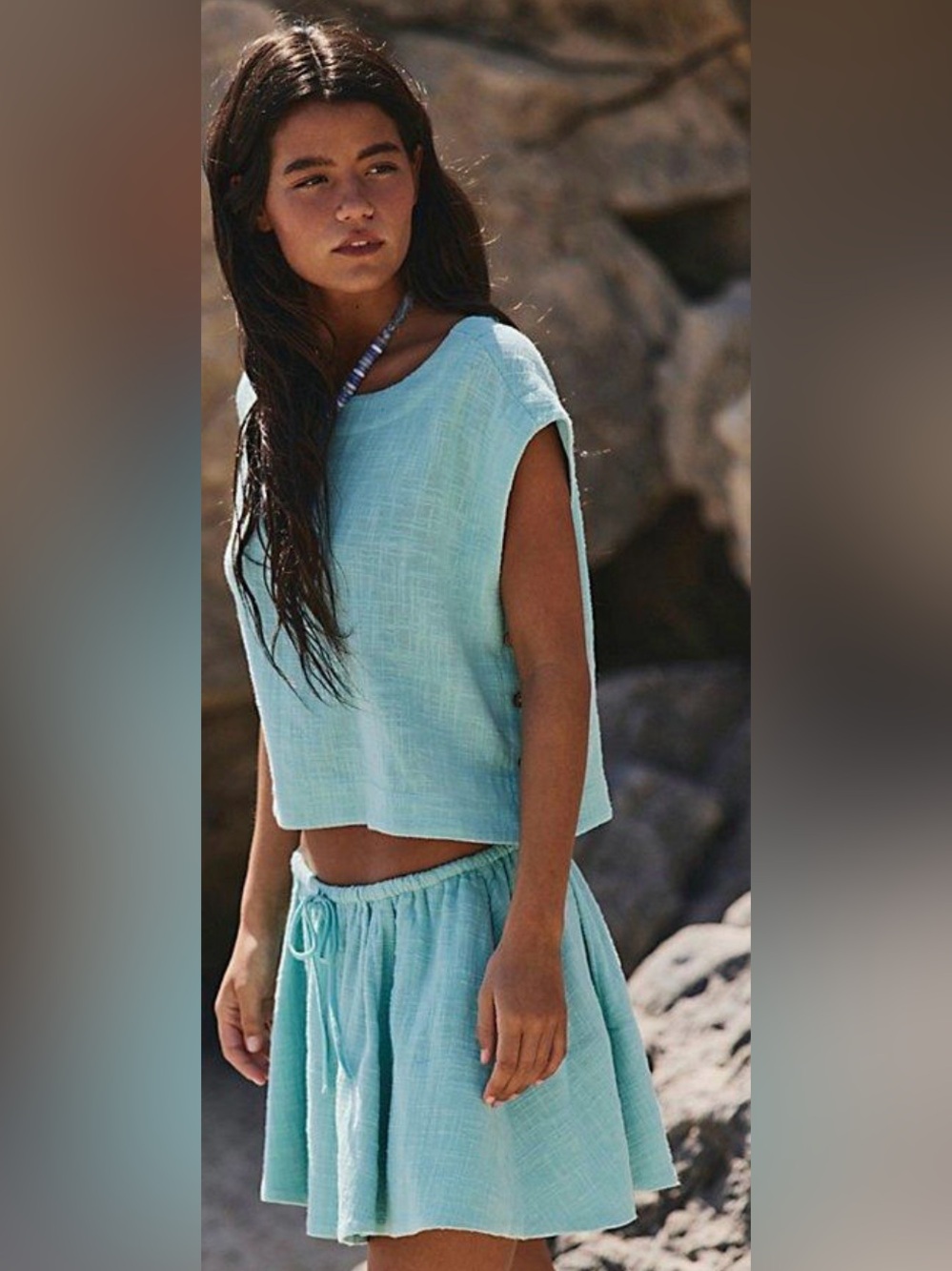 NWT FREE PEOPLE FREE EST SKYE MINI SKIRT SET - Picture 1 of 3